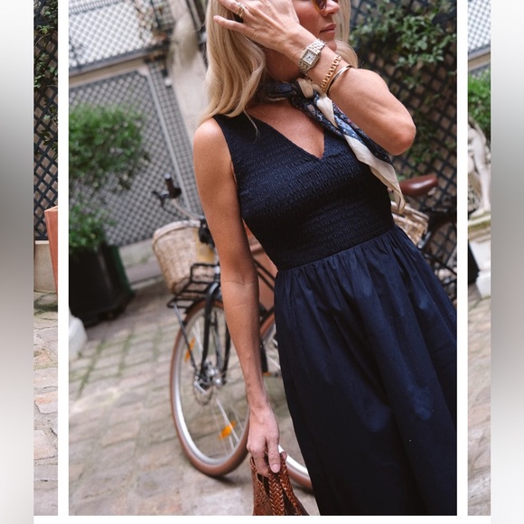 NWOT Marea Cora Dress in Navy - Picture 3 of 9